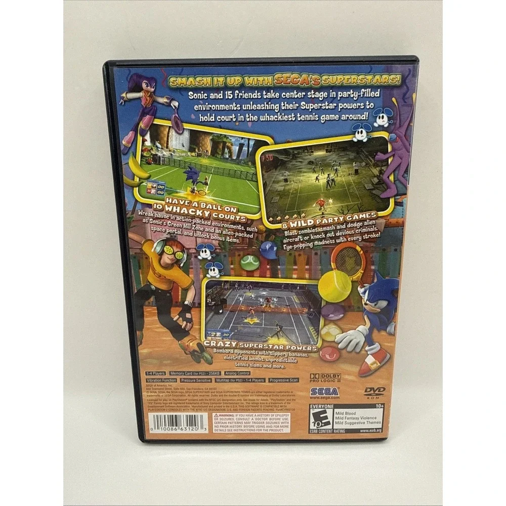 Sega‎ Superstars Tennis PS2 PlayStation 2 CIB